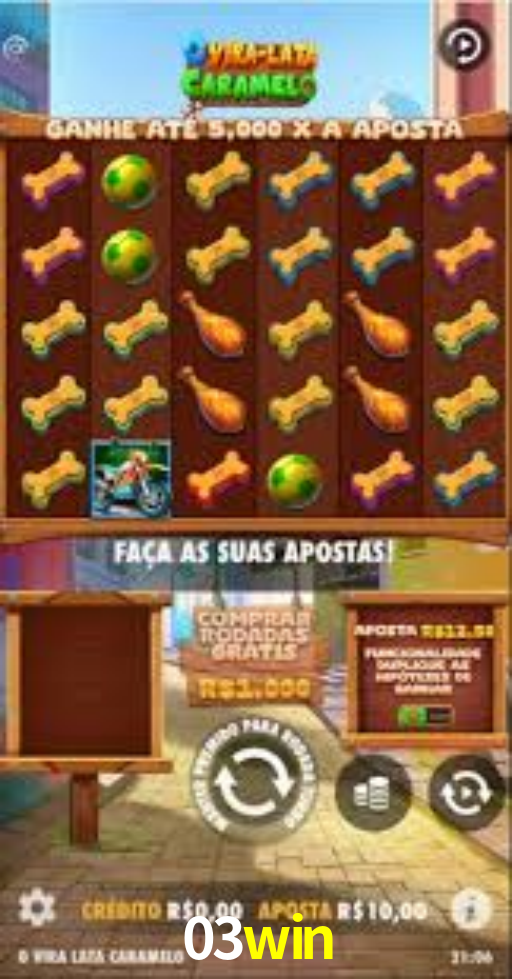 Login rápido no app 03win